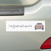 Grappige Roze Figaro Auto Bumpersticker (Op auto)