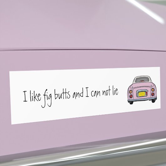 Grappige Roze Figaro Auto Bumpersticker