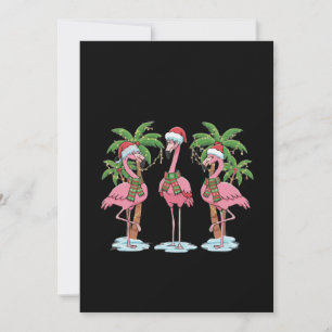 Grappige Roze Flamingo "Dromend van een Roze Kerst Bedankkaart