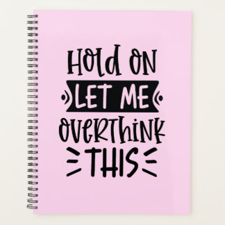 Grappige Roze Planner Met Harde Kaft voor Overdenk