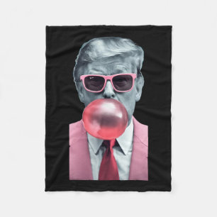 Grappige Roze Trump Bubble Gum Yum Tee  Fleece Deken