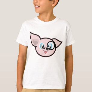 Grappige Roze Varkenskop T-shirt