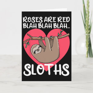 Grappige Rozen Zijn Rood Blah Luiaards Shirt Luiaa Kaart