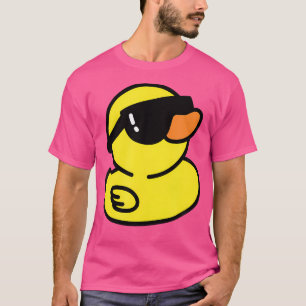 Grappige Rubber Eend Koele Eend Zonnebril Gele Een T-shirt