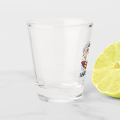 Grappige rubber eend VS patriottisch vuurvreter 4  Shot Glas (Links)