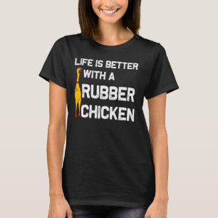 Grappige Rubber Kip Mensen Vrouwen Rubber Kip Kost T-shirt