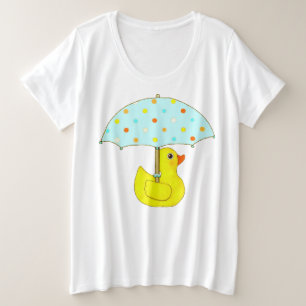 Grappige rubberen eend grote maat t-shirt