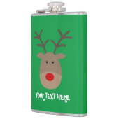 Grappige Rudolf rendier Kerstfeest drankfles Heupfles (Links)