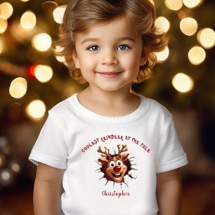 Grappige Rudolph doorbreken Naam Kerstmis Kinder Shirts