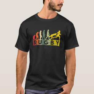 Grappige Rugby Menselijke Evolutie Mannen Vrouwen T-shirt