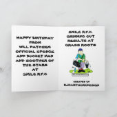 GRAPPIGE RUGBY VERJAARDAG KAART (Binnen)