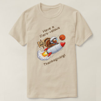 Grappige Ruimte Kalkoen Thanksgiving Unisex T-shirt