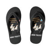 Grappige Ruimtehonden Raket Trio Missie Kinder Teenslippers (Voetbed)