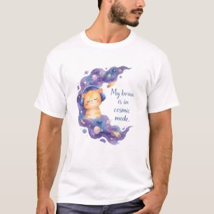 Grappige Ruimtekat Mijn Brein Is In De Kosmische M T-shirt