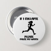 Grappige Runner's Life Quote Ronde Button 7,6 Cm (Voorkant /achterkant)