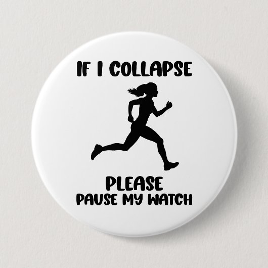 Grappige Runner's Life Quote Ronde Button 7,6 Cm (Voorkant)
