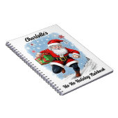 Grappige Running Sinterklaas Gepersonaliseerd Notitieboek (Rechterzijde)