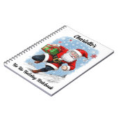 Grappige Running Sinterklaas Gepersonaliseerd Notitieboek (Linkerzijde)