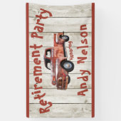 Grappige rustieke pensioen partij banner (Verticaal)