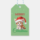 Grappige Safari dieren Kat Kerstmis Kostuum Cadeaulabel (Achterkant)