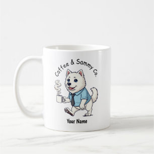 Grappige Samojed Honden Zakelijke Pak Koffie Koffiemok