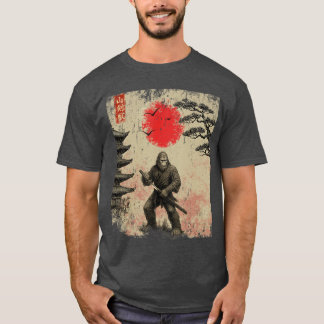 Grappige Samurai Bigfoot Japanse Kunst Grafische T T-shirt