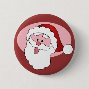 Grappige Santa aangepaste knop Ronde Button 5,7 Cm