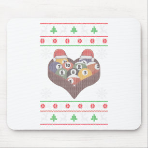 Grappige Santa Claus Ball Pool Speler Lelijke Kers Muismat
