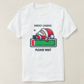 Grappige Santa Claus Loading Progress Bar T-shirt (Design voorkant)