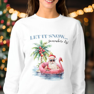 Grappige Santa Claus Tropical Beach Kerstmis Trui