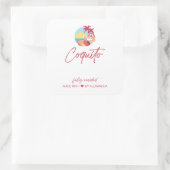 Grappige Santa Coquito Eten en Drank Label Set (Tas)