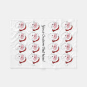 Grappige Santa custom fleece deken (Voorkant (Horizontaal))