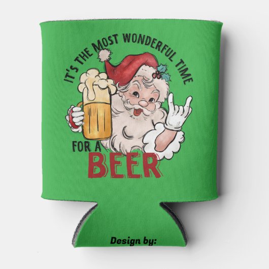 Grappige Santa Koelbox voor kerst Blikjeskoeler (Voorkant)