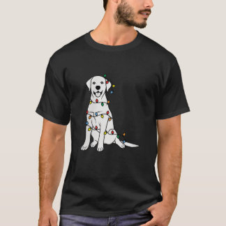 Grappige Santa Labrador Retriever Kerstverlichting T-shirt
