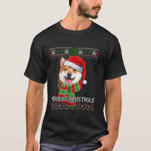 Grappige Santa Shiba Inu sjaal liefhebber Lelijke  T-shirt