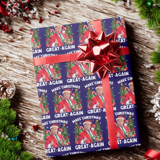 Grappige Santa Trump Gift Wrap Cadeaupapier
