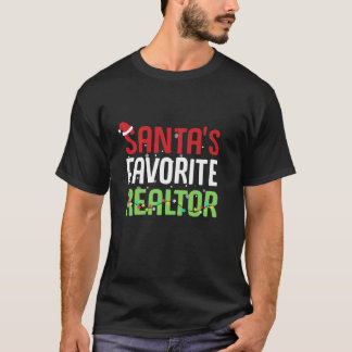 Grappige Santa's favoriete makelaar Christus T-shirt