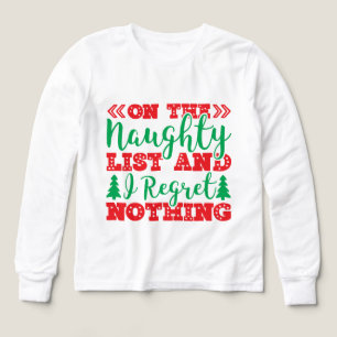 Grappige Santa's lijst woord art unisex kinder