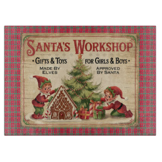 Grappige Santa's Workshop Snijplank