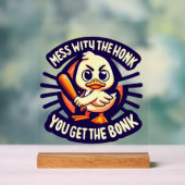 Grappige sarcasme eend word art acryl bord (Neutraal)