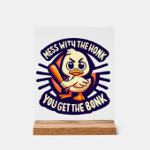 Grappige sarcasme eend word art acryl bord (Voorkant)