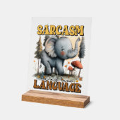 Grappige sarcasme olifant word art acryl bord (Hoek)