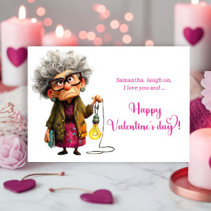Grappige Sarcastische Chagrijnige Dame Valentijnsk Feestdagenkaart