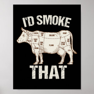 Grappige sarcastische chef-kok slager Cook BBQ Ik  Poster