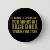 Grappige sarcastische citaten introvert humor sarc ronde button 5,7 cm (Voorkant)