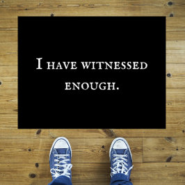 Grappige sarcastische "getuige genoeg" introverte  deurmat