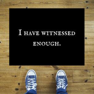 Grappige sarcastische "getuige genoeg" introverte deurmat