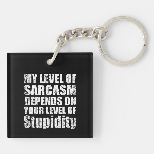 Grappige sarcastische gezegden bekende citaten sleutelhanger (Achterkant)