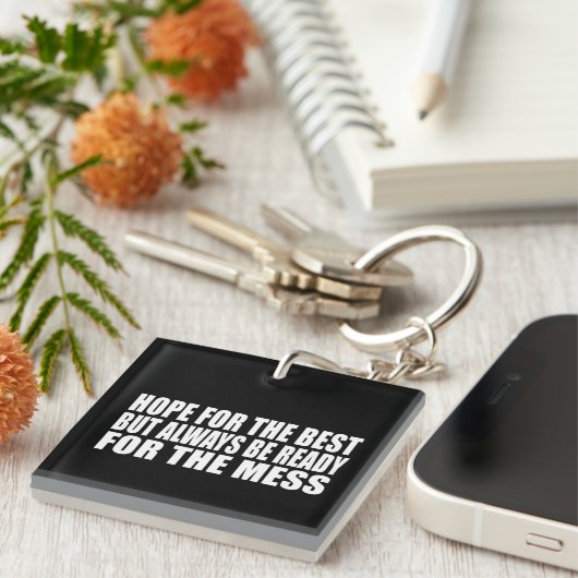 Grappige sarcastische gezegden bekende citaten sleutelhanger (Voorkant Rechts)