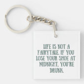 Grappige sarcastische gezegden bekende citaten sleutelhanger (voorkant)